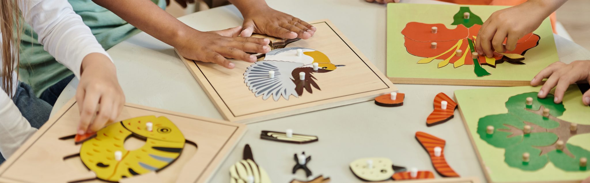 Sensorial wooden Montessori materials