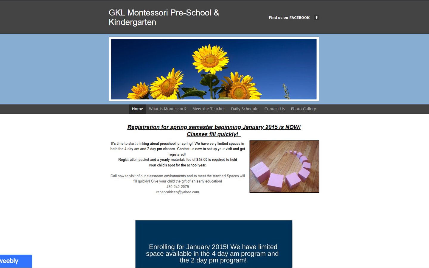 GKL Montessori — before redesign